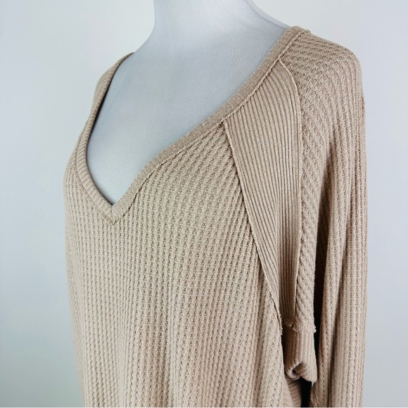 Free People We The Free Santa Clara Thermal Long Sleeve Tee Medium - Picture 9 of 14